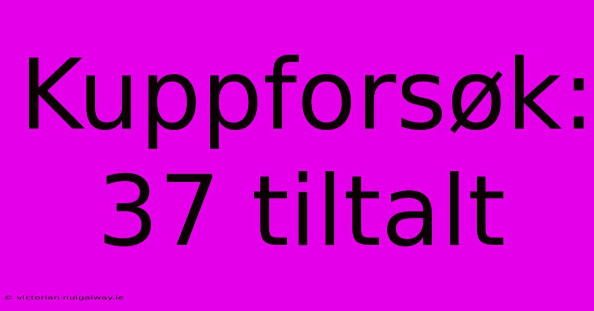 Kuppforsøk: 37 Tiltalt