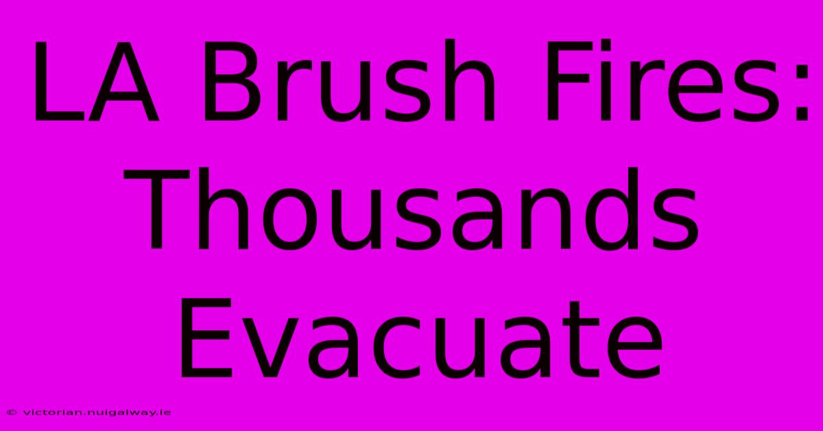 LA Brush Fires: Thousands Evacuate