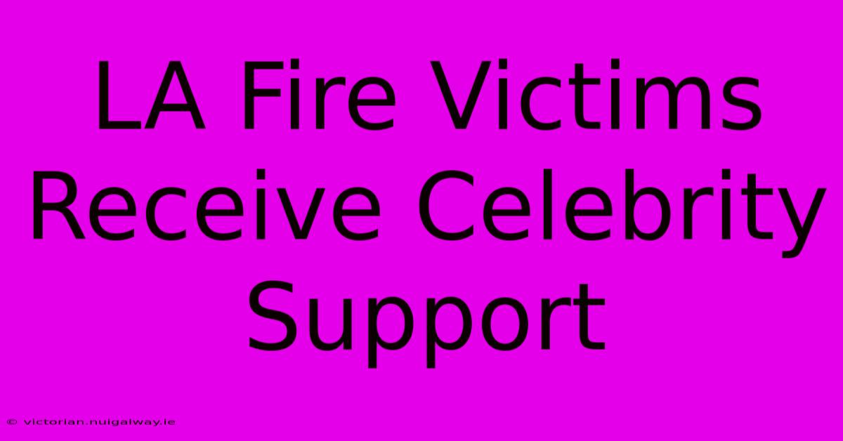 LA Fire Victims Receive Celebrity Support