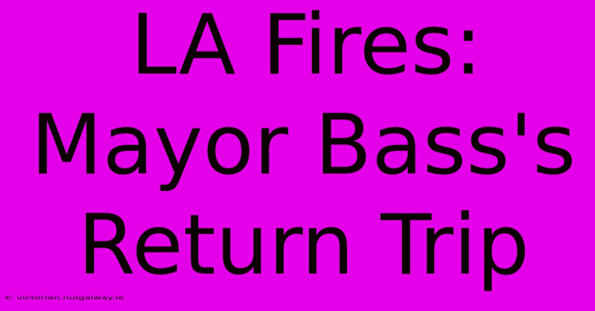 LA Fires: Mayor Bass's Return Trip