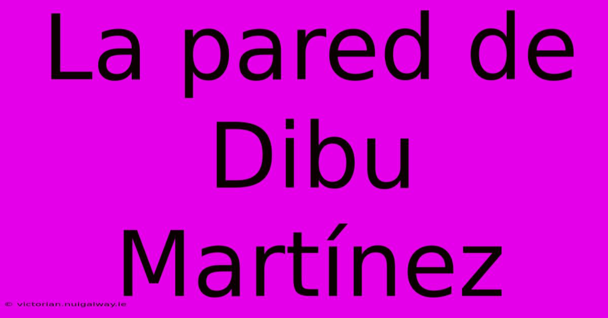 La Pared De Dibu Martínez