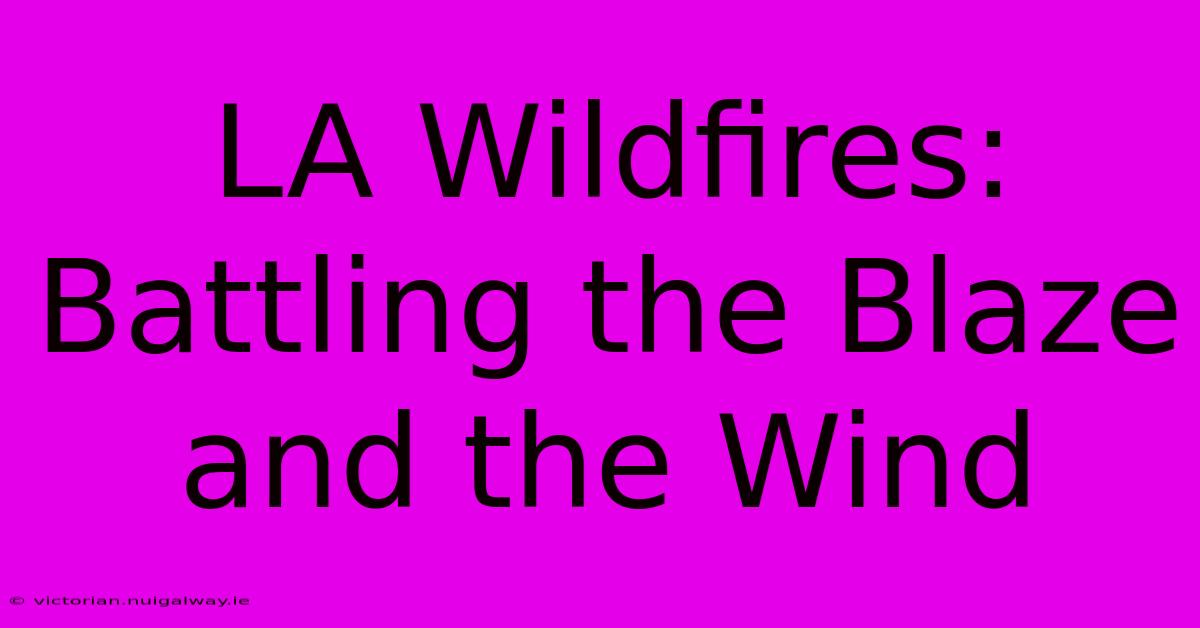 LA Wildfires: Battling The Blaze And The Wind