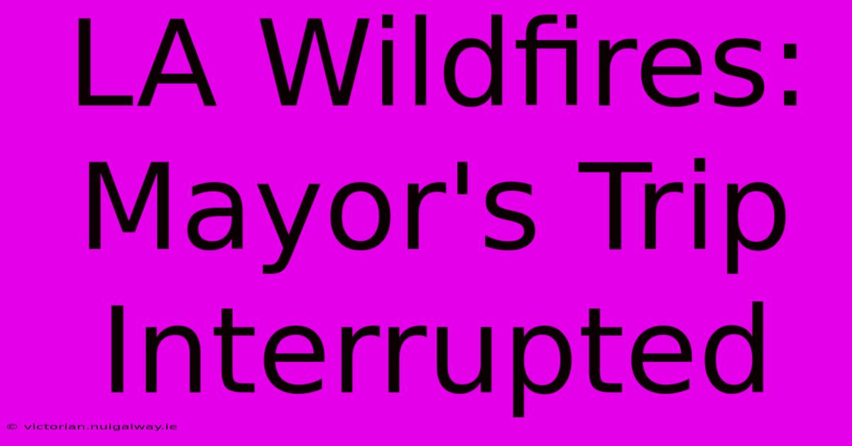 LA Wildfires: Mayor's Trip Interrupted