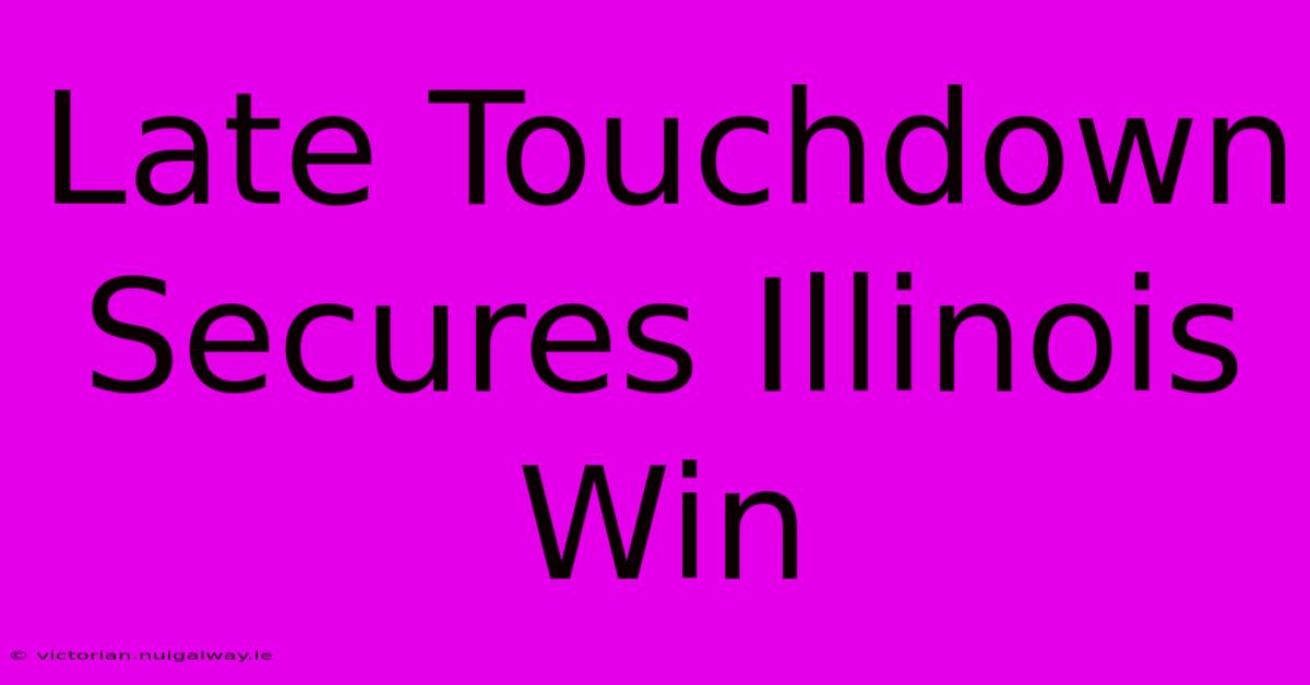 Late Touchdown Secures Illinois Win