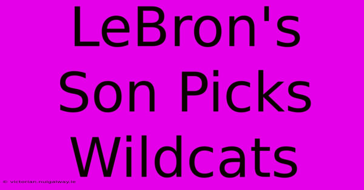 LeBron's Son Picks Wildcats