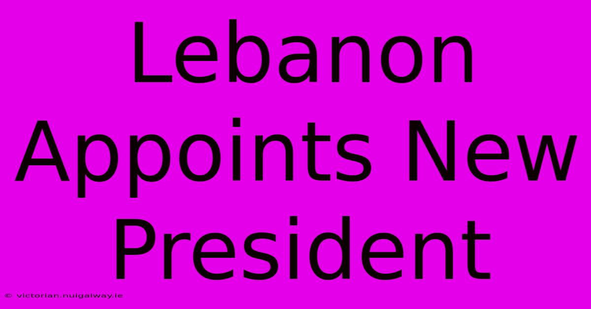 Lebanon Appoints New President