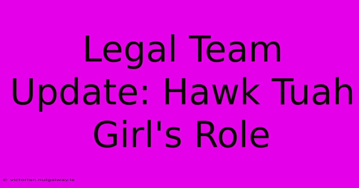 Legal Team Update: Hawk Tuah Girl's Role