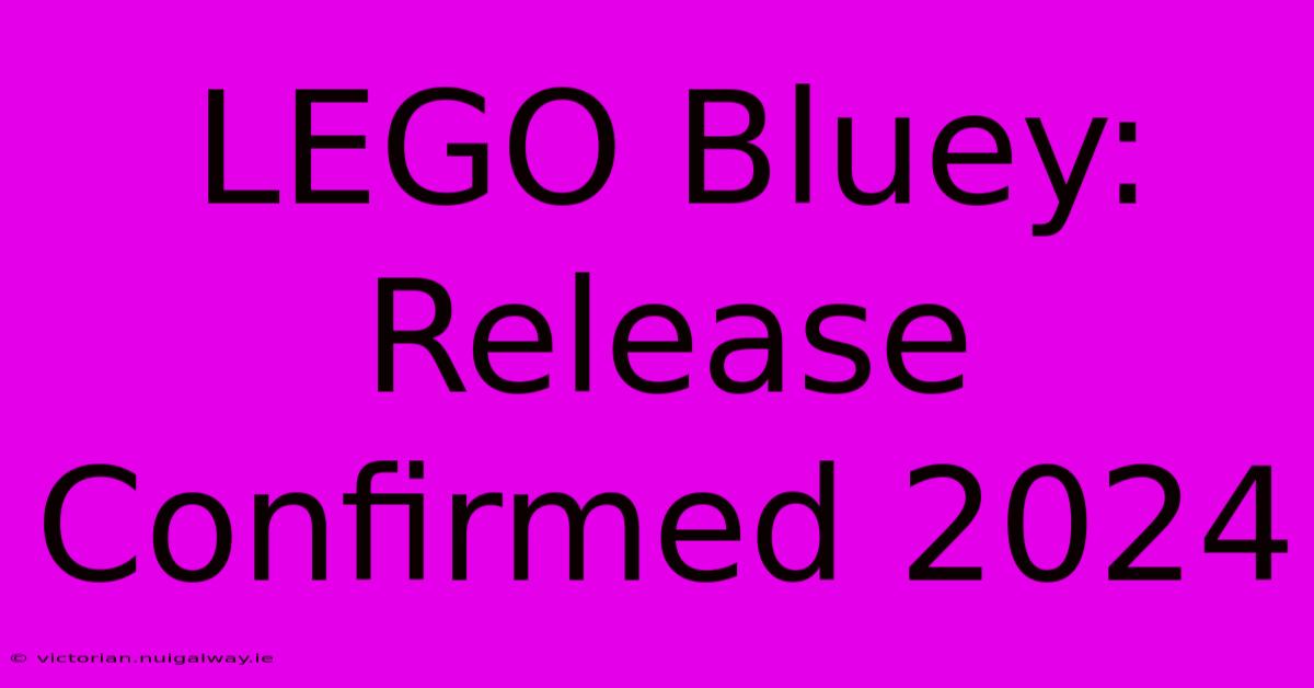 LEGO Bluey:  Release Confirmed 2024