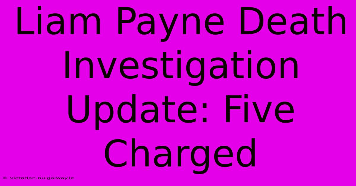 Liam Payne Death Investigation Update: Five Charged