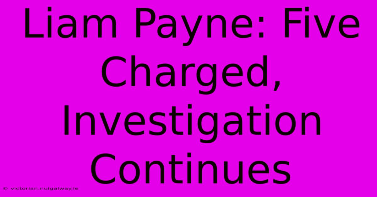 Liam Payne: Five Charged, Investigation Continues