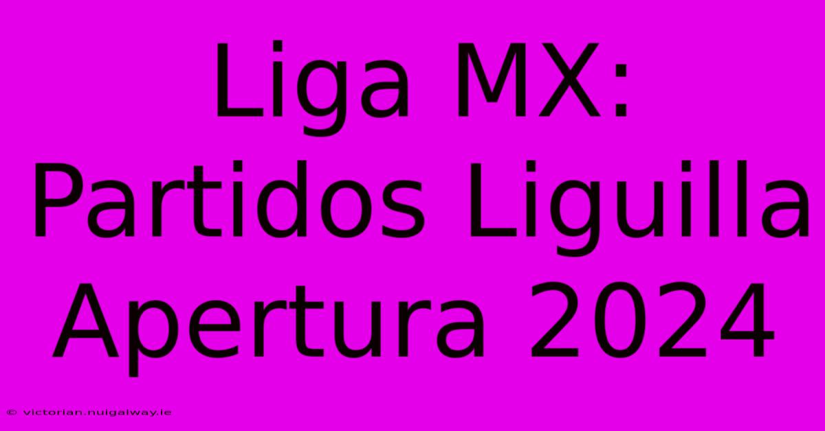 Liga MX:  Partidos Liguilla Apertura 2024