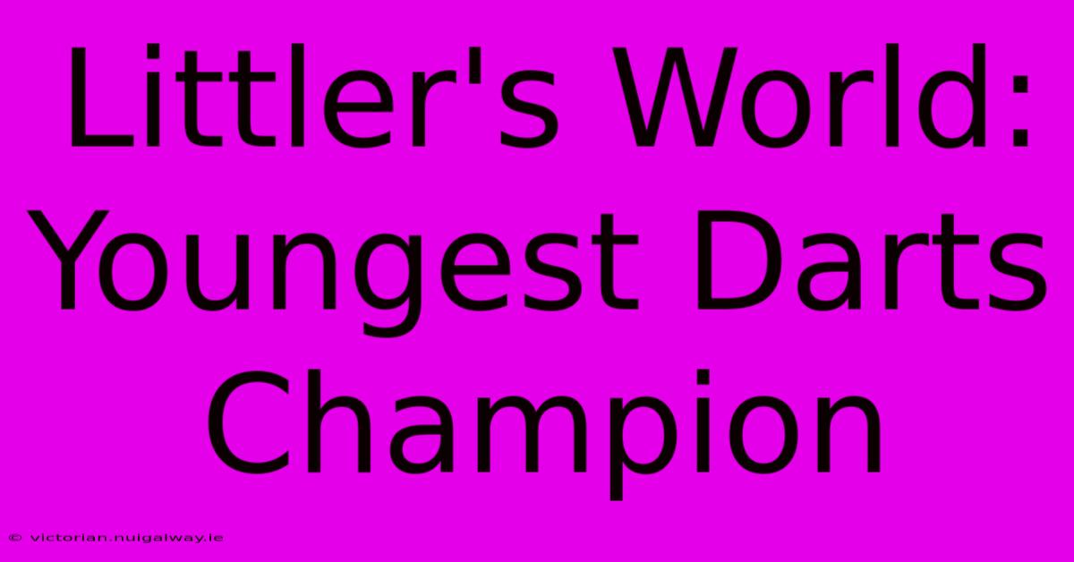 Littler's World: Youngest Darts Champion