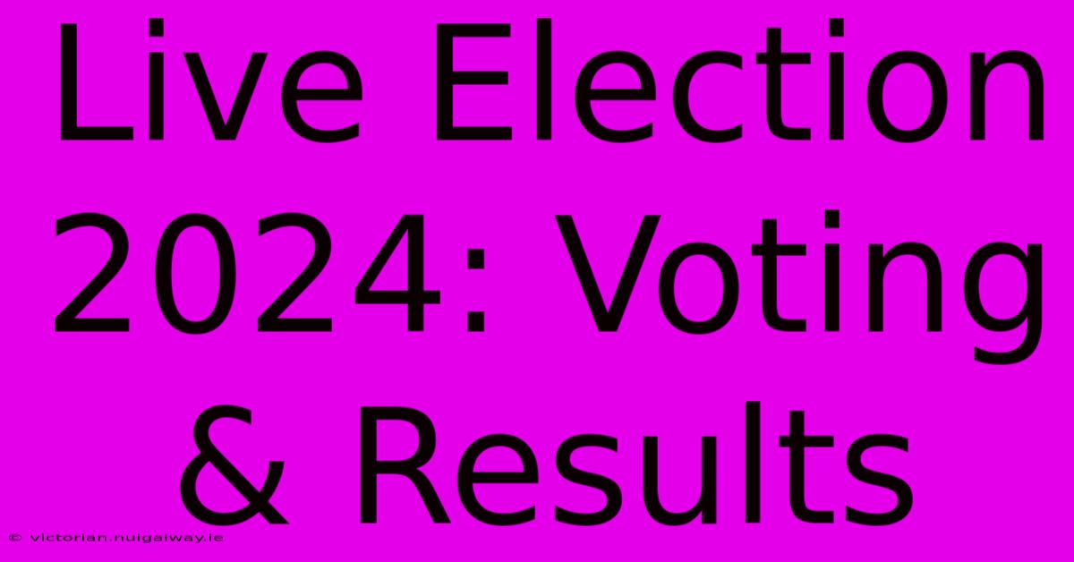 Live Election 2024: Voting & Results 