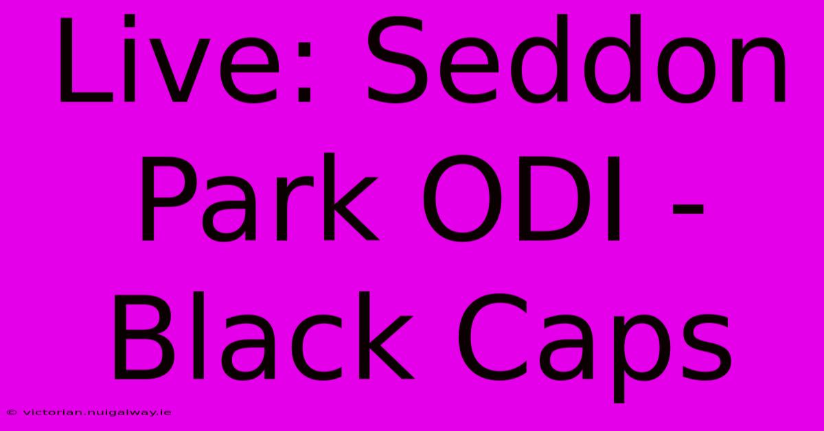 Live: Seddon Park ODI - Black Caps