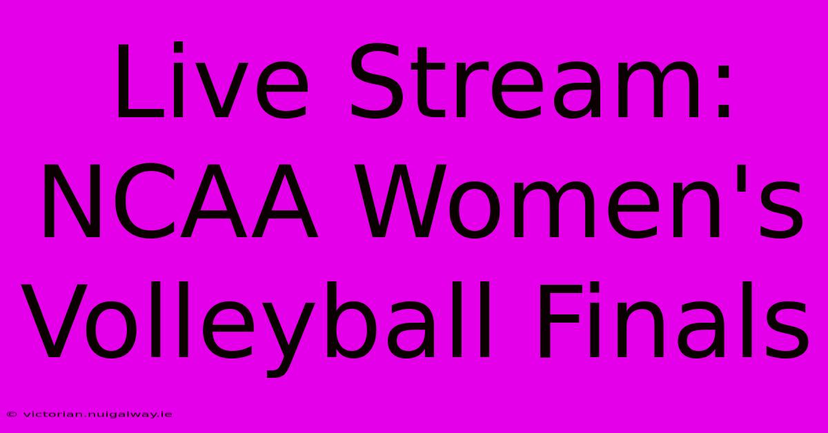 Live Stream: NCAA Women's Volleyball Finals