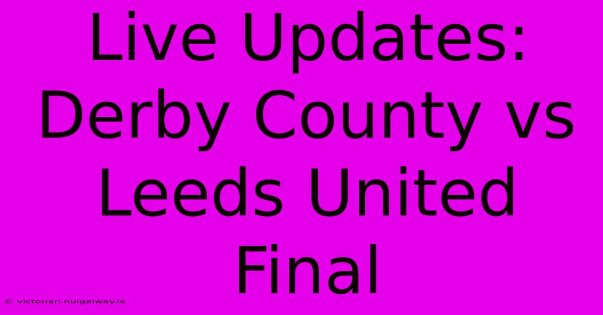 Live Updates: Derby County Vs Leeds United Final