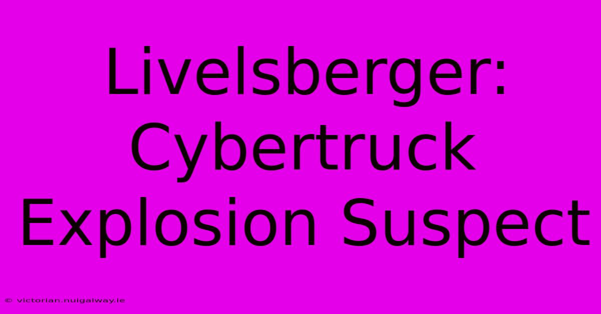 Livelsberger: Cybertruck Explosion Suspect