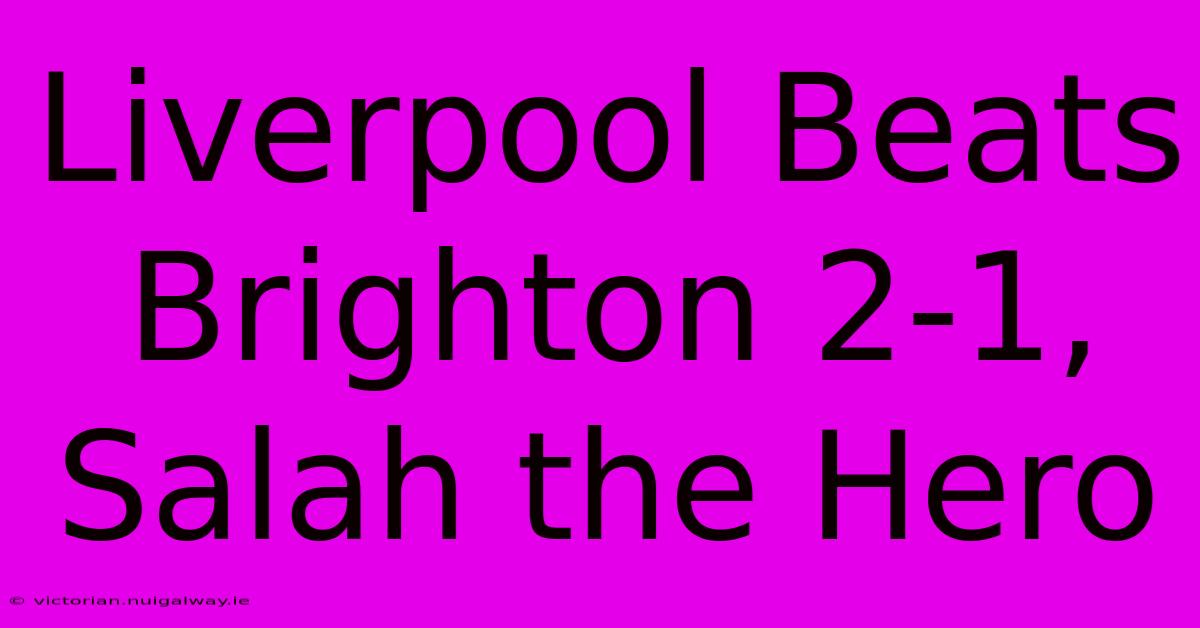 Liverpool Beats Brighton 2-1, Salah The Hero