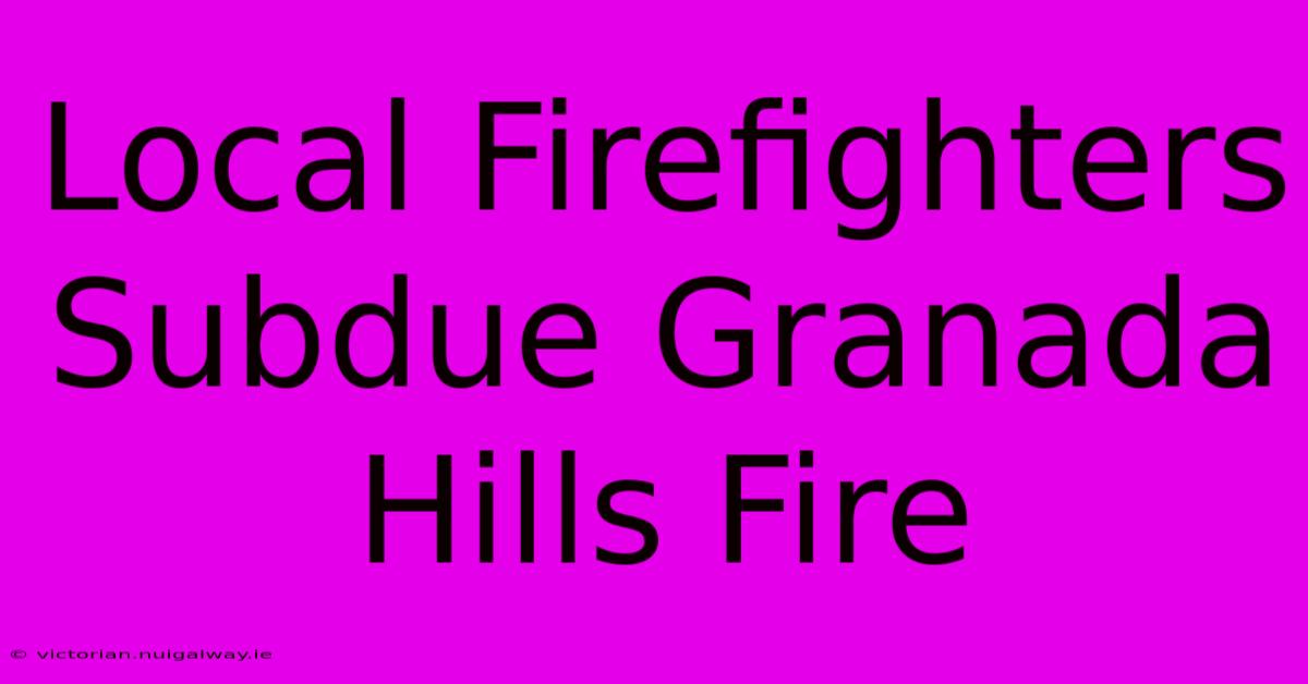 Local Firefighters Subdue Granada Hills Fire