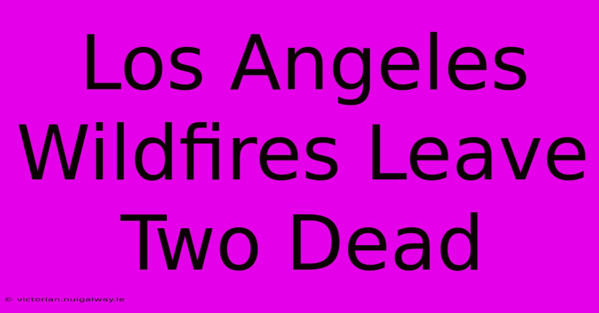 Los Angeles Wildfires Leave Two Dead