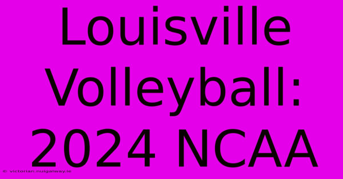 Louisville Volleyball: 2024 NCAA