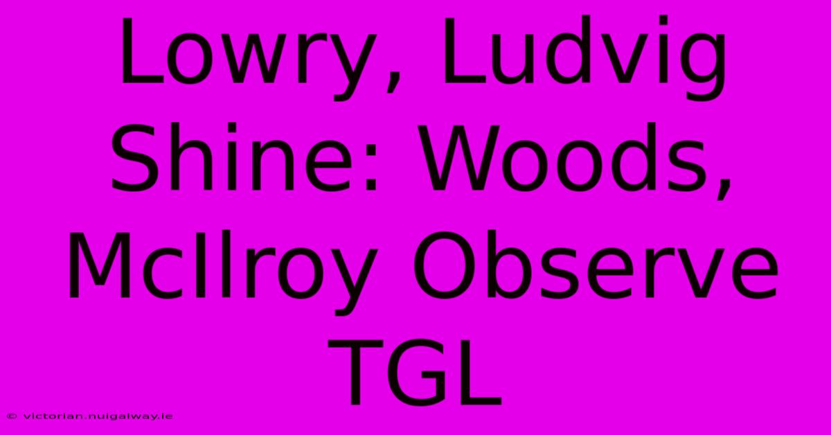 Lowry, Ludvig Shine: Woods, McIlroy Observe TGL