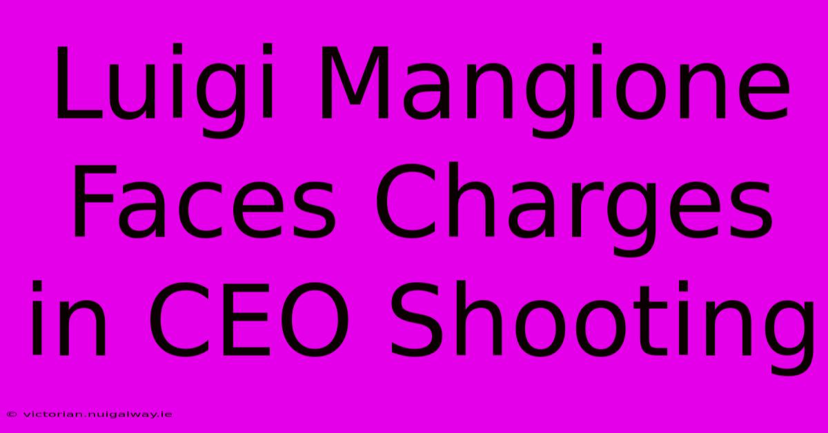 Luigi Mangione Faces Charges In CEO Shooting