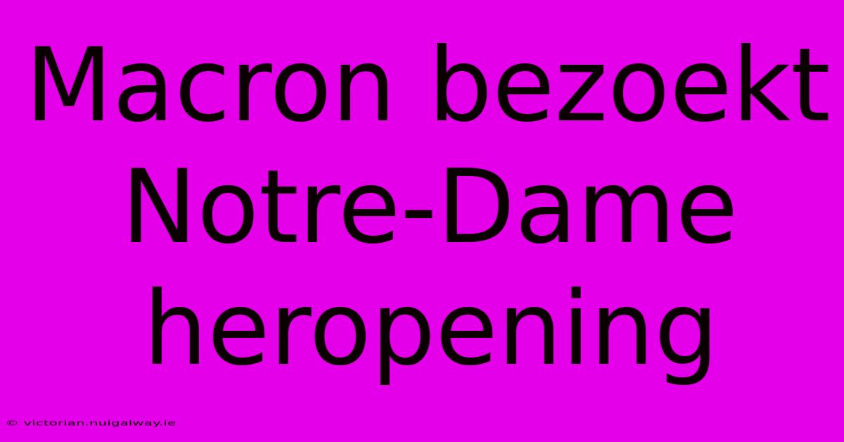 Macron Bezoekt Notre-Dame Heropening