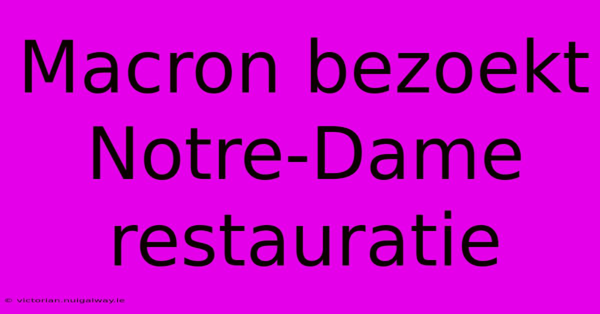 Macron Bezoekt Notre-Dame Restauratie