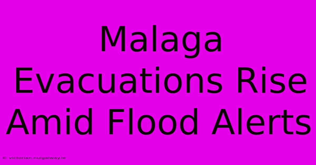 Malaga Evacuations Rise Amid Flood Alerts