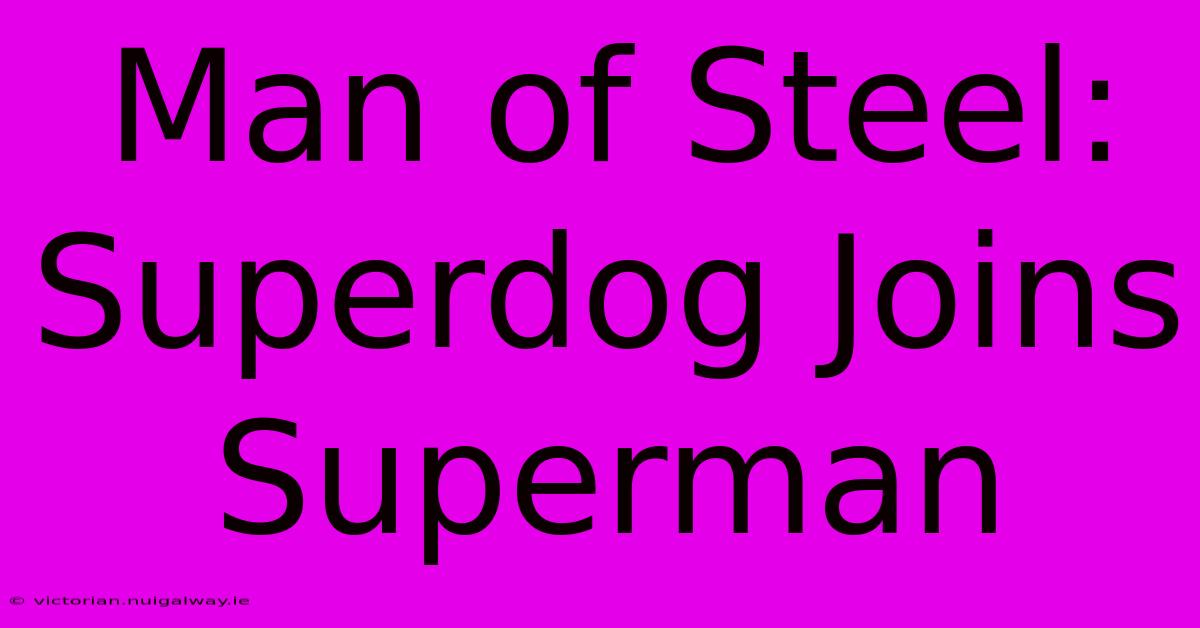 Man Of Steel: Superdog Joins Superman