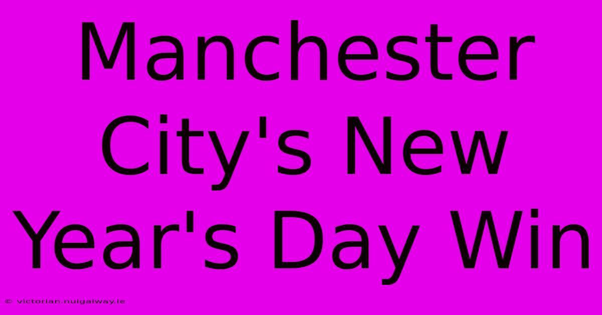 Manchester City's New Year's Day Win