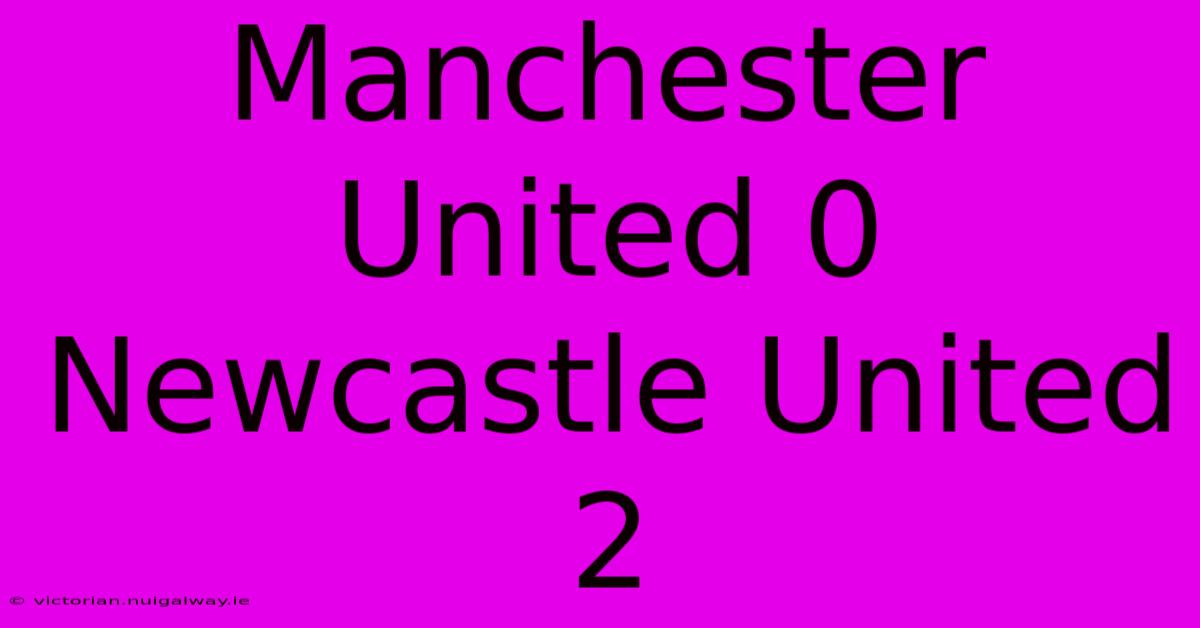 Manchester United 0 Newcastle United 2