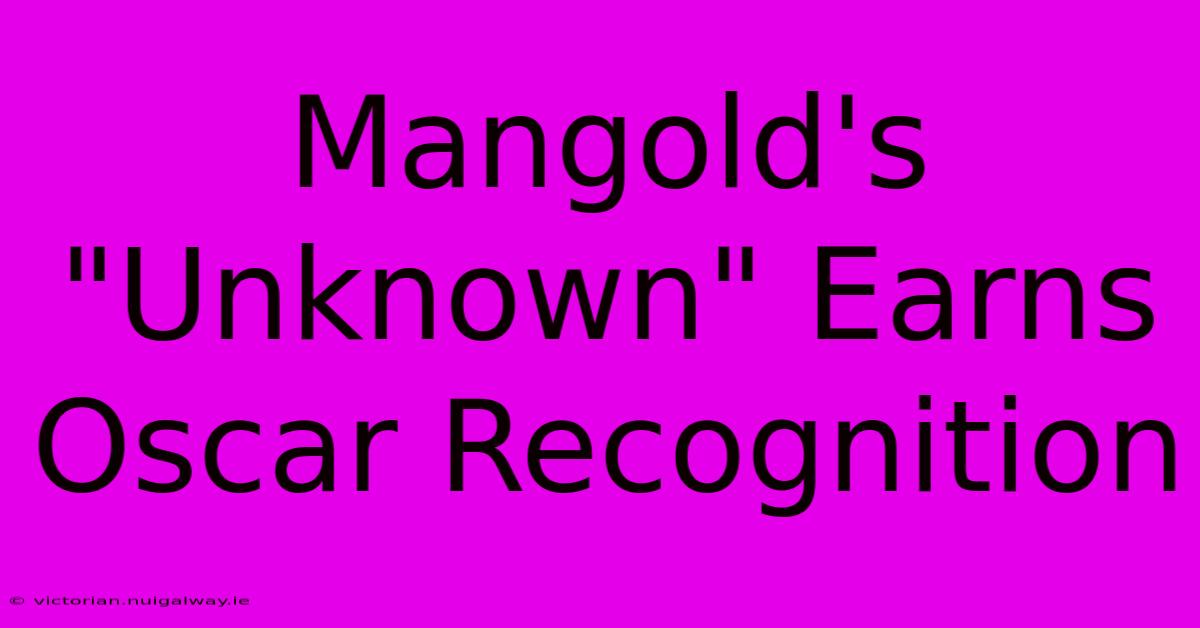 Mangold's 