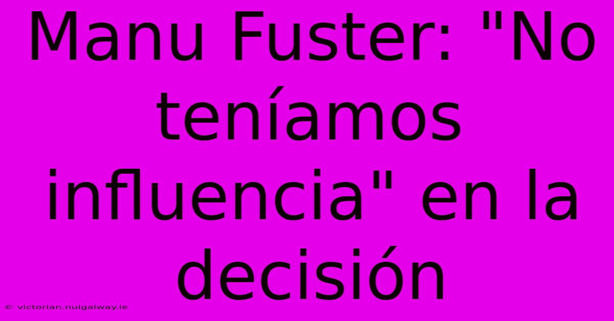 Manu Fuster: 