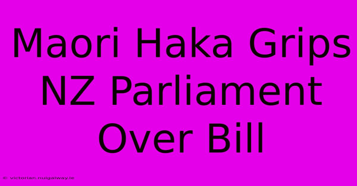 Maori Haka Grips NZ Parliament Over Bill