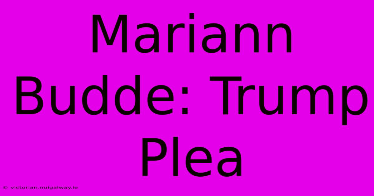 Mariann Budde: Trump Plea