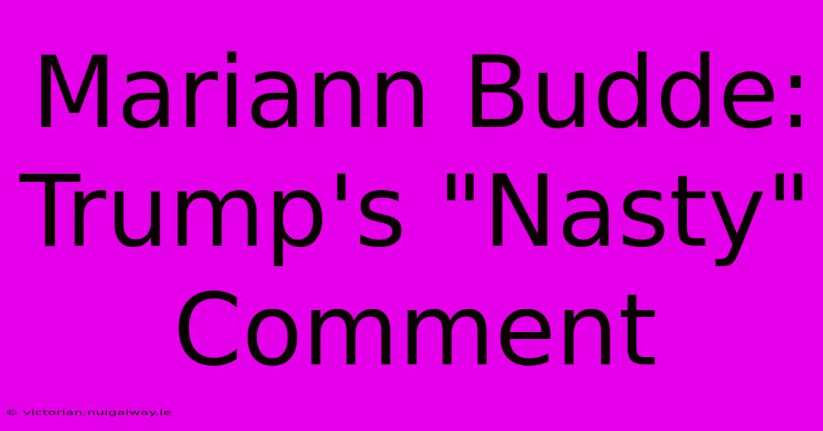 Mariann Budde:  Trump's 