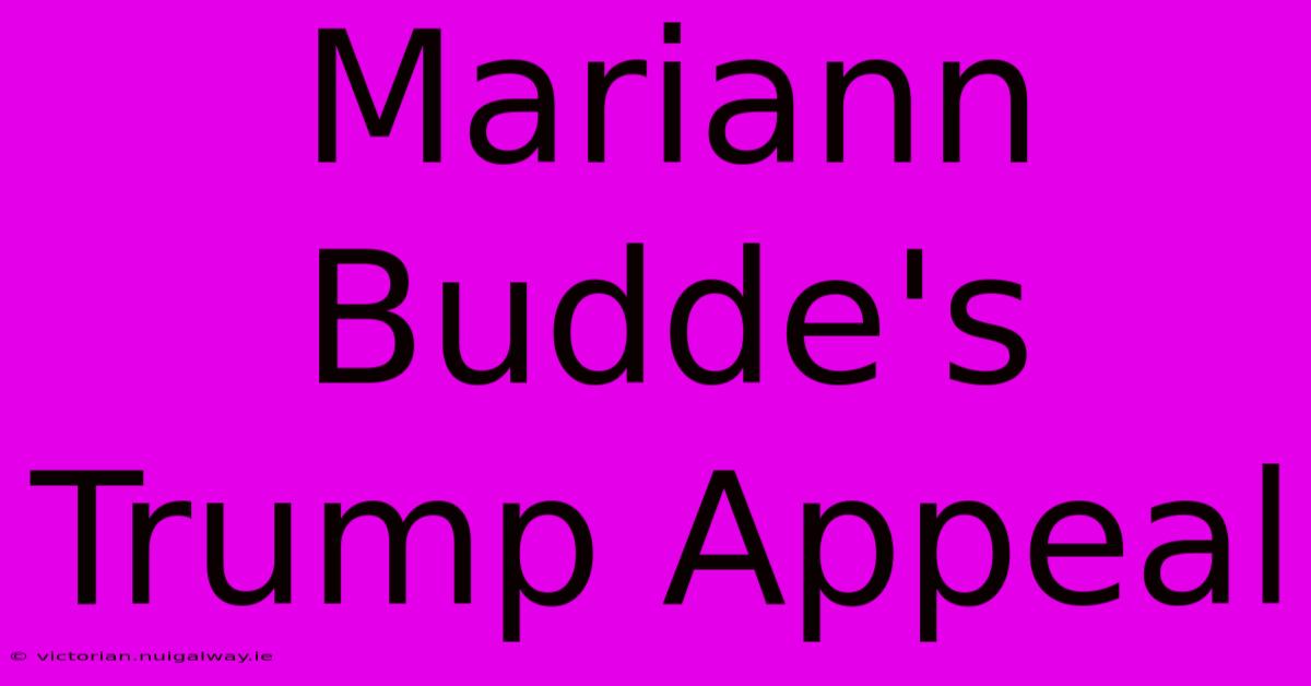 Mariann Budde's Trump Appeal