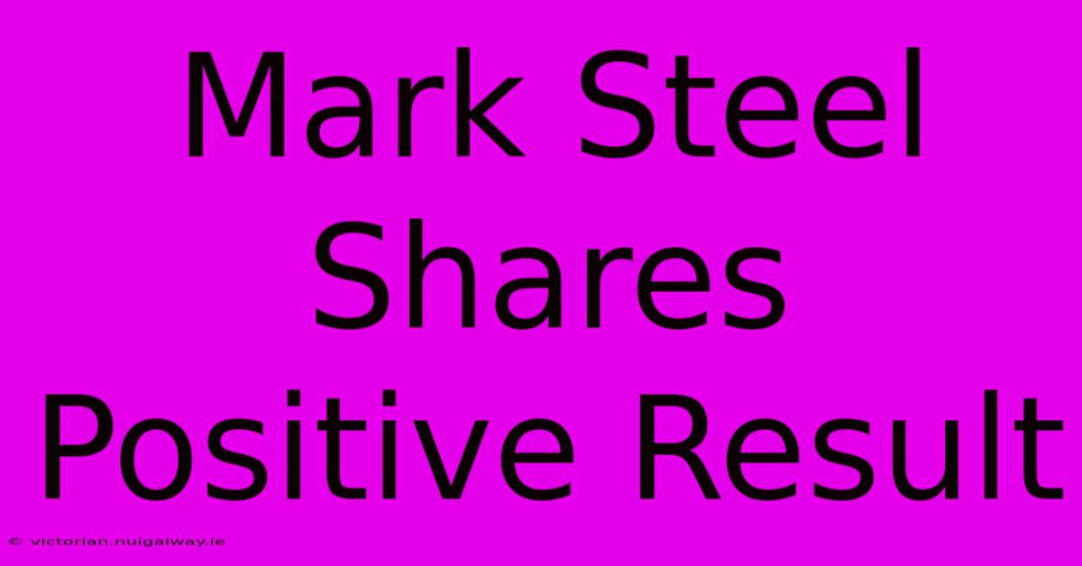 Mark Steel Shares Positive Result