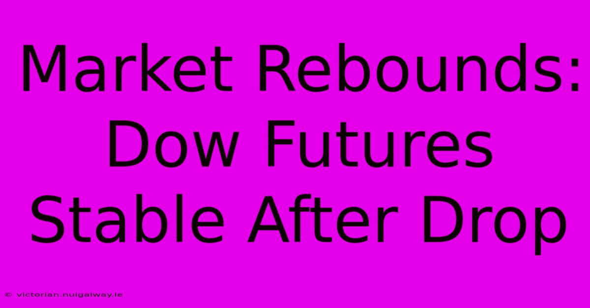 Market Rebounds: Dow Futures Stable After Drop