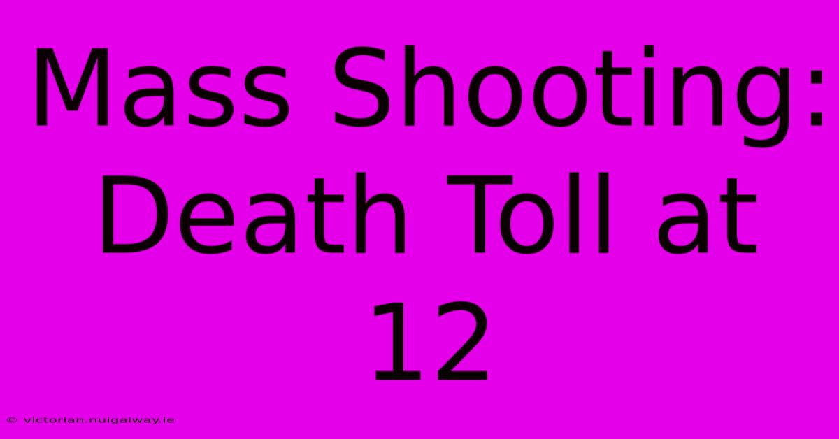 Mass Shooting: Death Toll At 12