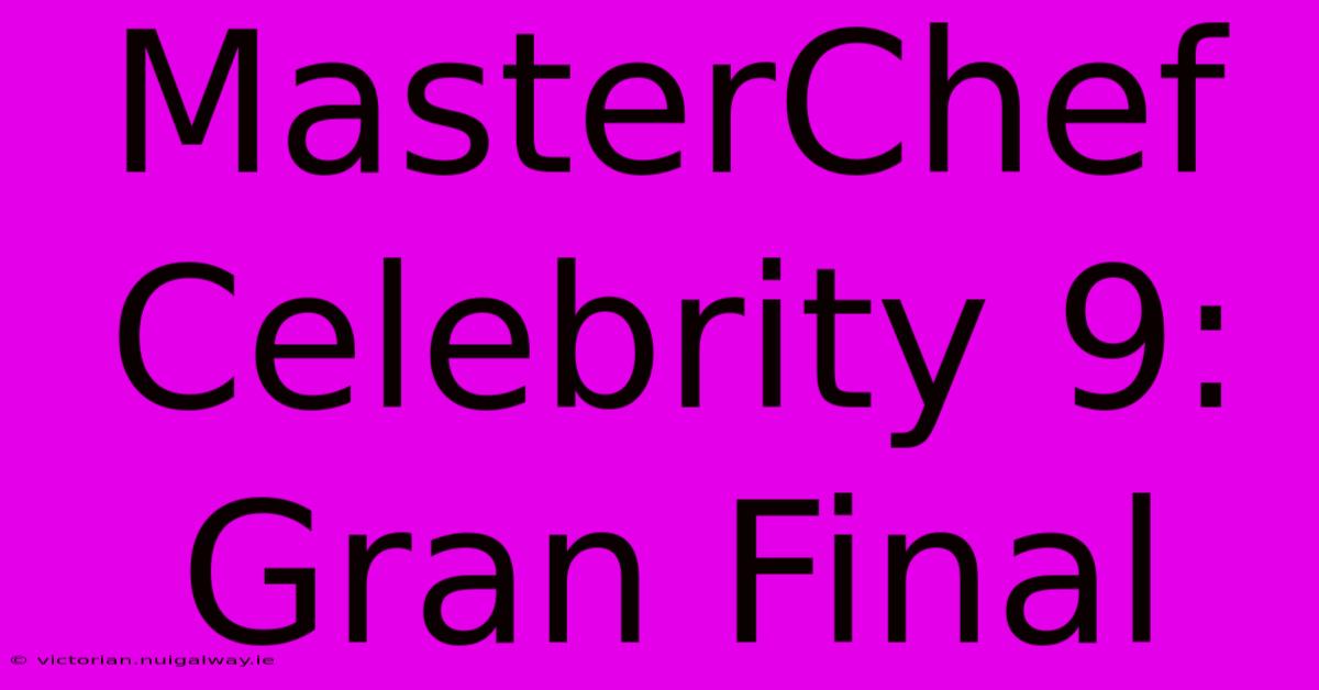 MasterChef Celebrity 9: Gran Final