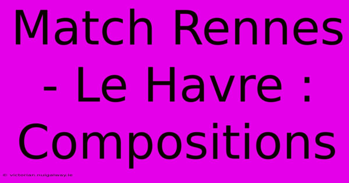 Match Rennes - Le Havre : Compositions