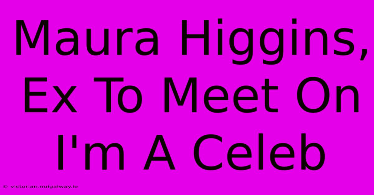 Maura Higgins, Ex To Meet On I'm A Celeb