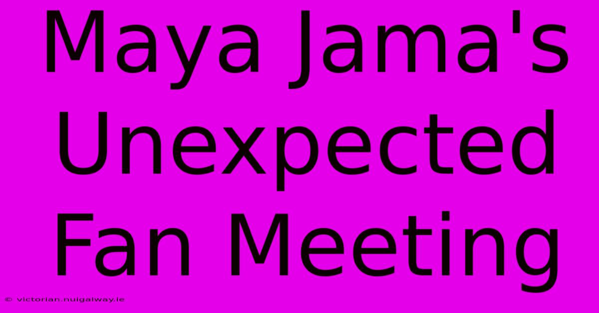 Maya Jama's Unexpected Fan Meeting