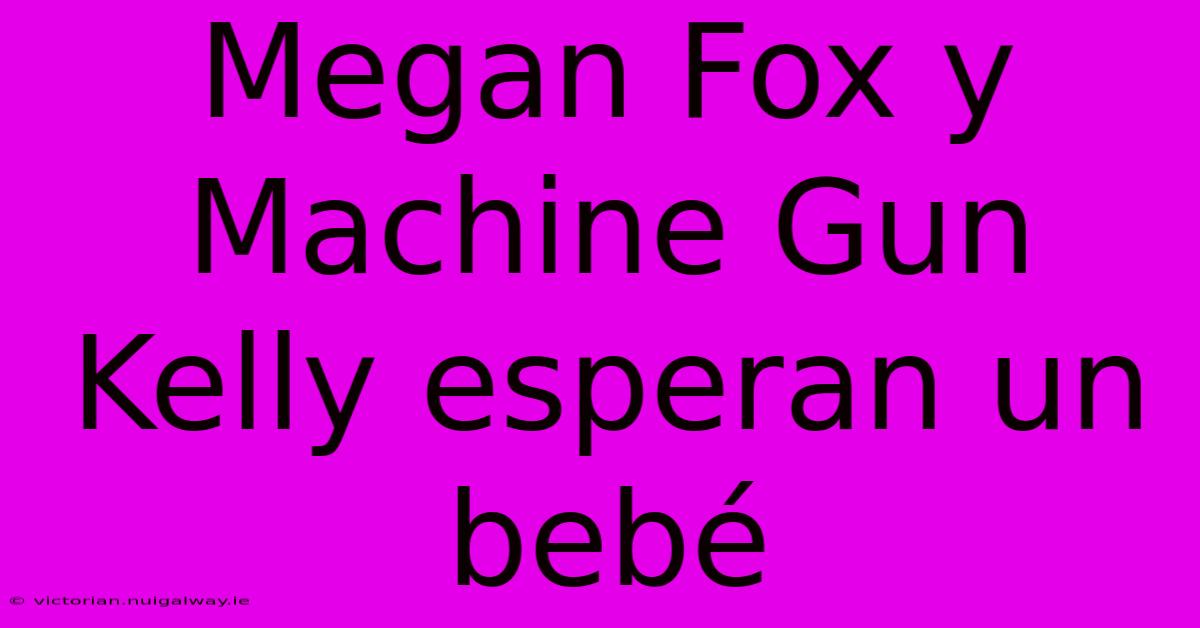 Megan Fox Y Machine Gun Kelly Esperan Un Bebé