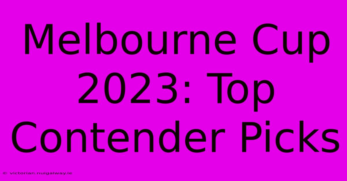 Melbourne Cup 2023: Top Contender Picks