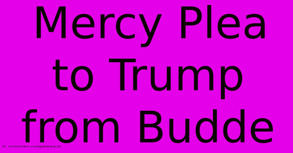 Mercy Plea To Trump From Budde