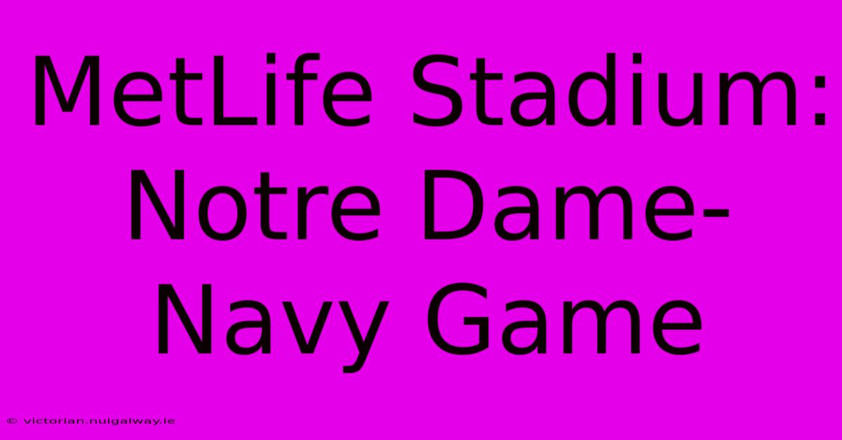 MetLife Stadium Notre DameNavy Game